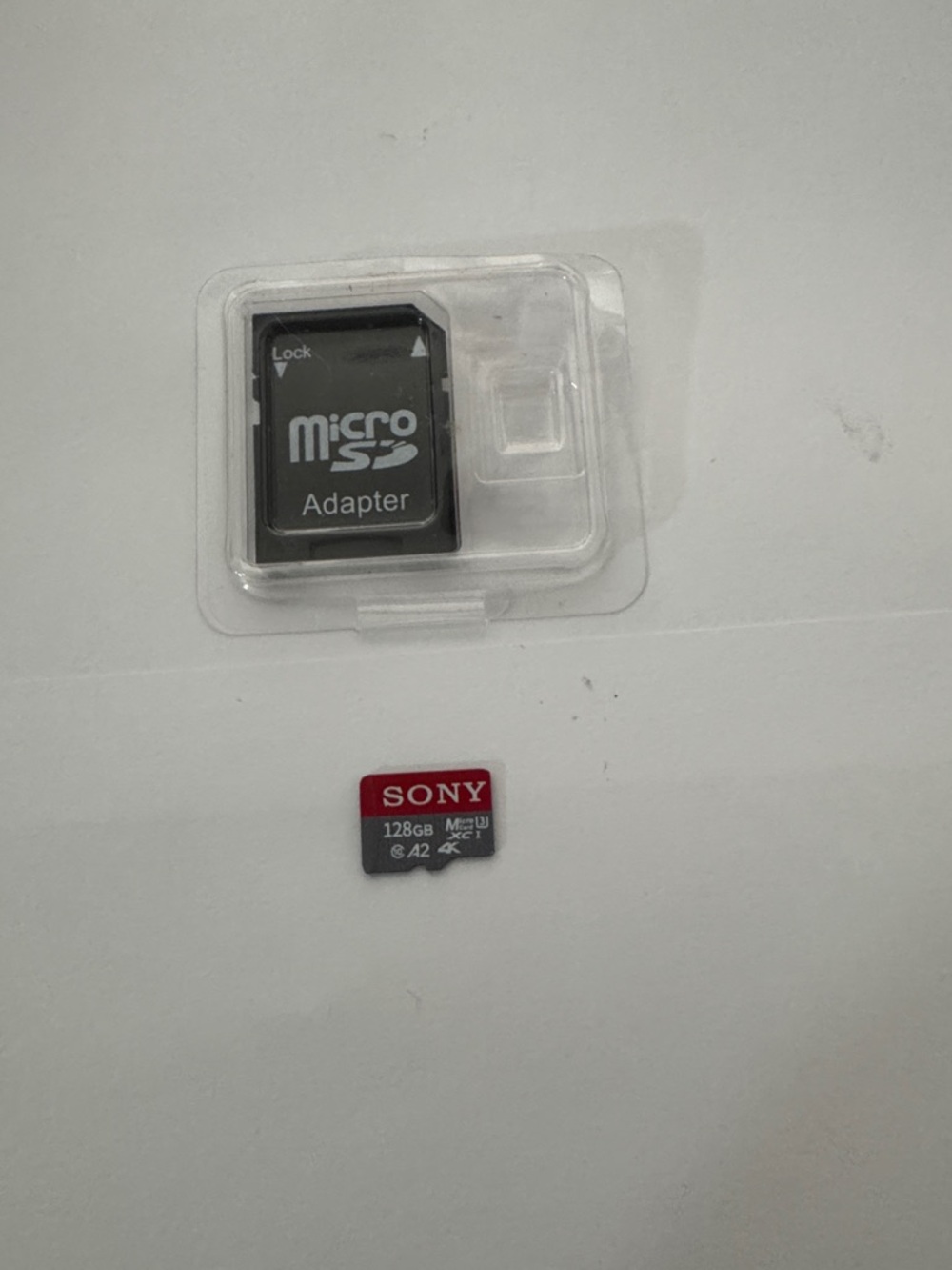 Sony 128GB microSDXC Memory Card with SD Adapter - Red and Black